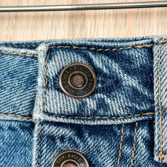 We The Free by Free People Harvey Distressed Denim Mini Skirt - Picture 3 of 6